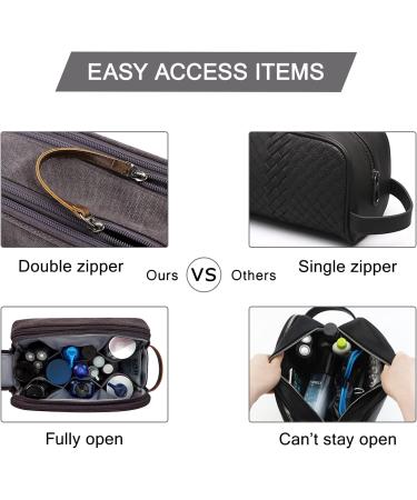 Men's Travel Toiletry Bag - BAGSMART Organizer Dopp Kit, Water-Resistant Shaving Bag, Large Grey Canvas - Large Size - Buy Online on GoSupps.com