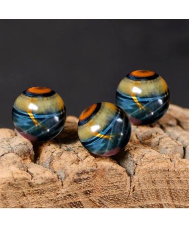 Yejianghua Blue Tiger Eye Jasper Quartz Ball - Natural Carved Healing Chakra Stone Gift | Free Carved Reiki Handicraft - Buy Online on GoSupps.com