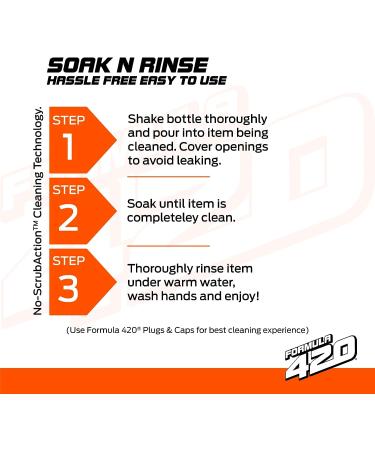 Formula420 Soak N Rinse S1 (4) - Effortless Cleaning Solution for Glass and Metal Items - Buy Online on GoSupps.com