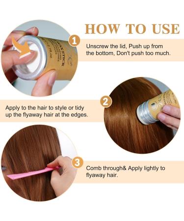 Oil Base Mask Hair Wax Stick 75g Hair Gel and 3pcs Hair Brush KitDouble Edge Comb Wigs Edge Control Slick Stick Non-Greasy Styling Pomade and Tail Comb - Buy Online on GoSupps.com