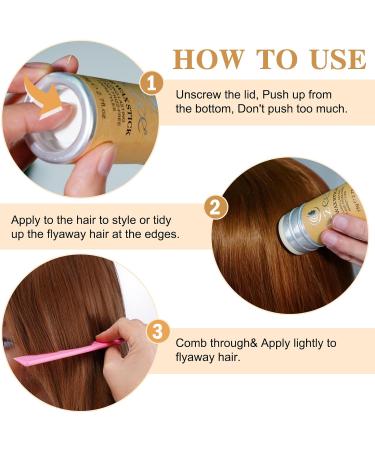 Long-Lasting Hair Styling Set - Pomade Wax Stick Brush & Comb for Flyaways & Frizz Control on Wigs | International Shipping - Buy Online on GoSupps.com