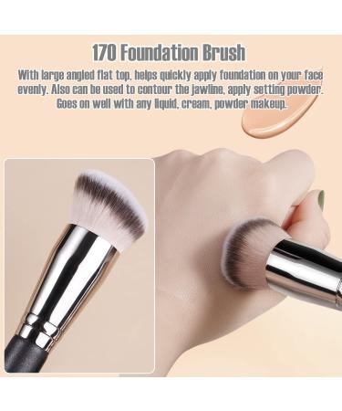 Rytrre Foundation Contour Brush Set - Professional Kabuki Brushes for Liquid Makeup - Perfect for Blending Flawless Powder Cosmetics - 3Pcs Collection - Buy Online on GoSupps.com