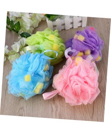 Housoutil 4pcs Bath Sponge Set - Exfoliating Shower Loofah Body Puff & Bath Balls for Spa-like Experience - Ideal for All Ages - Buy Online on GoSupps.com