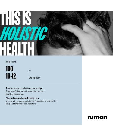NUMAN Rosemary Hair Oil - 100% Natural Hair Care Serum for Dry Damaged Hair - Contains Argan Oil Sweet Almond Oil Flaxseed Oil Castor Seed Oil Avocado Oil & Rosemary Leaf Oil - Buy Online on GoSupps.com
