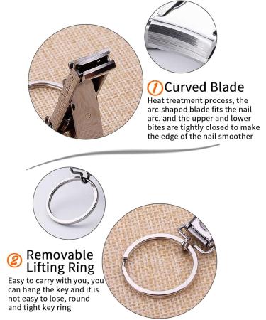 Finger Nail Clip | Manicure Nail Cutter for Thick Nails - Nail Clipper Set - Nail Clippers with Nail File | Curved and Bevel Trimmer for Toenail Fingernail | Clippers for Natural Finger Nails - Buy Online on GoSupps.com