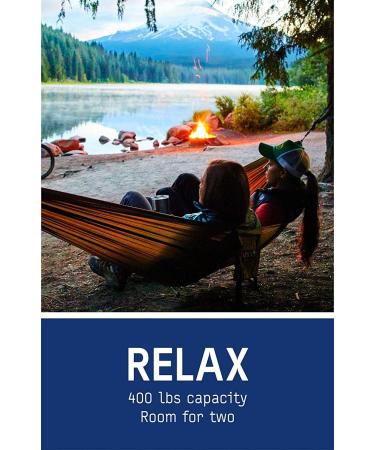 ENO DoubleNest Hammock - Lightweight Portable 1-2 Person Hammock for Camping, Hiking, Backpacking, Travel - Emerald/Yellow - Buy Online on GoSupps.com