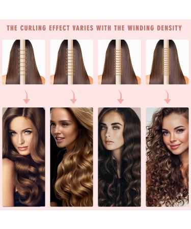Yiclick Heatless Hair Curler for Long Hair Upgraded No Heat Hair Roller Sleeping Soft Rubber Hair Rollers Curling Ribbon and Rods for Natural Hair Beige - Buy Online on GoSupps.com