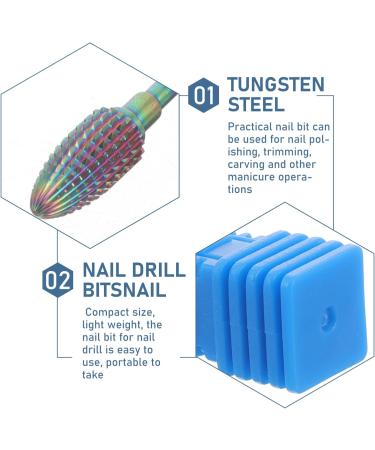 SKISUNO Women Manicure Supplies Manicure Drill Bits Cuticle Pusher Nail Art Polishing Tools Manicure Nail Bits Manicure Accessories Women's Exfoliating Tungsten Steel Nail Drill 5.4x1.2cm Colorful - Buy Online on GoSupps.com