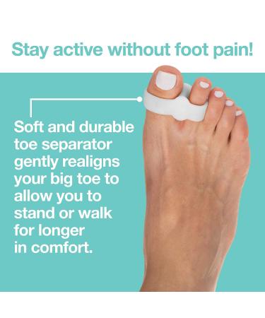 ZenToes Toe Separators - Pack of 4 Soft Gel Bunion Correctors with 2 Loops | White Gel - Buy Online on GoSupps.com