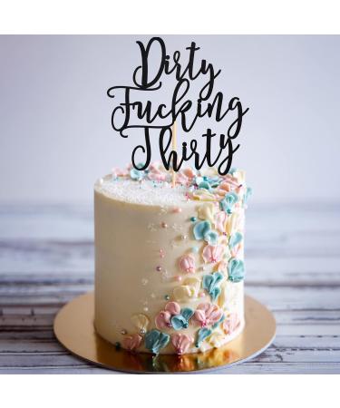 Arthsdite Dirty Thirty Cake Topper - 30th Birthday Cake Topper Dirty Thirty Birthday Cake Decorations Happy 30th Birthday Party Decorations Supplies (30th Birthday Cake Topper) - Black Glitter - Buy Online on GoSupps.com