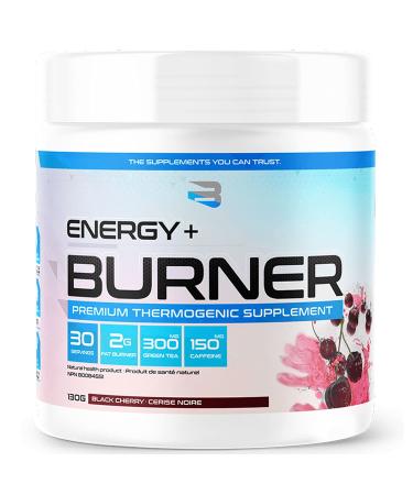 Believe Supplements Energy Burner: Boost Fat Metabolism Accelerate Muscle Recovery Enhance Alertness Performance and Endurance for Peak Results (Black Cherry)
