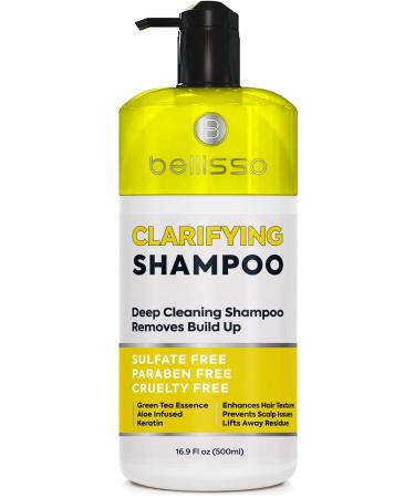 Clarifying Shampoo for Women and Men - Ideal for Oily Hair and Build Up - Gentle Moisturizing Sulfate Free Formula - Safe for Color Treated Curly Perms and Dry Scalps - Remove Chlorine for Swimmers