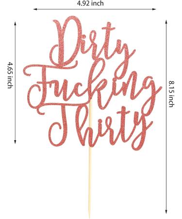 Arthsdite Dirty Thirty Cake Topper - 30th Birthday Cake Topper Dirty Thirty Birthday Cake Decorations Happy 30th Birthday Party Decorations Supplies (30th Birthday Cake Topper) - Rose Gold Glitter - Buy Online on GoSupps.com