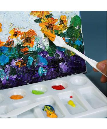 Penta Angel Plastic Palette Knives Set - 6Pcs White Art Spatula Tools for Oil Acrylic Painting - Buy Online on GoSupps.com