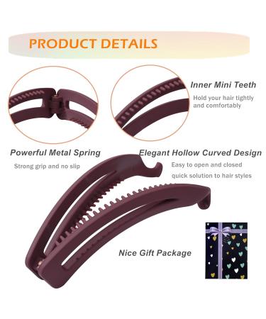 4-Piece Vintage Banana Hair Clip Set - Ideal for Thick Hair | Stylish Ponytail Clips for Women & Girls in 4 Colors - Buy Online on GoSupps.com