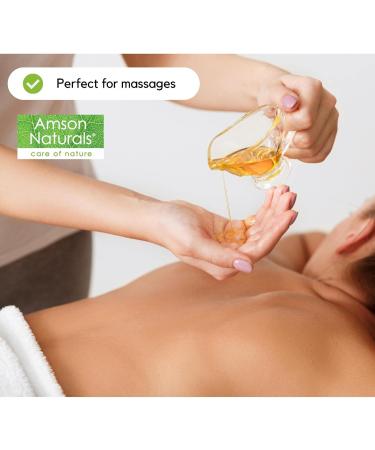 Sweet Almond Oil 16oz / 473ml -Pure & Natural from Spain cold pressed unrefined for face body hair massage Amson Naturals - Buy Online on GoSupps.com