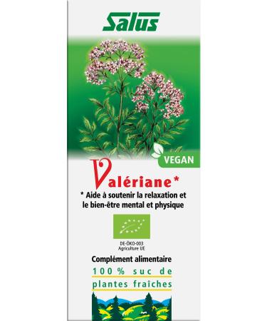 Salus – Organic Valerian – Food Supplement Based on Fresh Plant Juices – Helps Increase Sleep Quality and a Good Nervous Balance – Vegan 200 ml