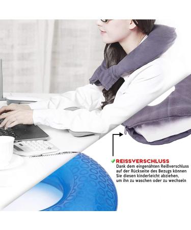 KUFL High-Quality Neck Heat Bottle | Soft Fleece PVC Pain Relief for Neck Back & Shoulders - Ideal for Heat Therapy (Gray) - Buy Online on GoSupps.com