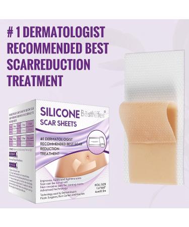 Silicone Scar Tape Roll - Professional Scar Removal Strips - 6 Month Supply - Medical Grade Treatment for C-Section, Burn, Keloid, Acne - Reusable & Effective - Buy Online on GoSupps.com