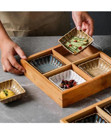for Storage Condiments Home Sushi Dipping Household Ceramic Square Ketchup Dishes Vinegar Kitchen Serving Porcelain BBQ Mini Snack Bowls Decorative Plates Condiment Side - Buy Online on GoSupps.com