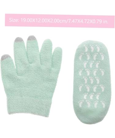  FOMIYES FOMIYES 4 Pieces Gel Foot Mask Gloves Spa for Women Dry Skin Socks for Feet Masks Hand Soap Moisturizing Socks Hydrating Spa Socks Plant Gel Green - Buy Online on GoSupps.com