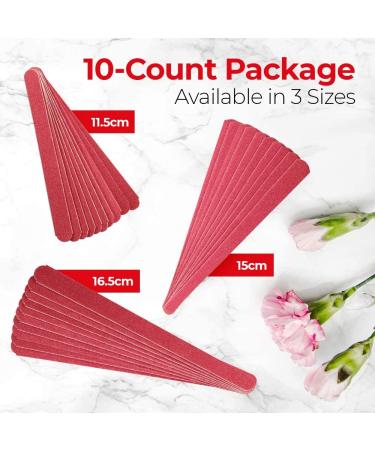 TITANIA Sand Nail Files - Premium Wood Quality 12 cm 10 Cards - 1 Pack | International Shipping Available - Buy Online on GoSupps.com