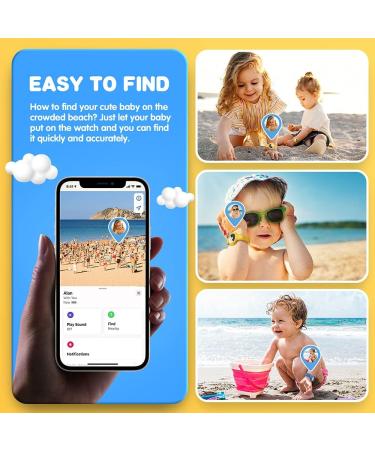 VEGO Kids AirTag Bracelet 2+4Pack - Silicone Watch Bands + Anti-Scratch Films - Metal Studs Wristband for AirTag - Yellow & Blue - Buy Online on GoSupps.com