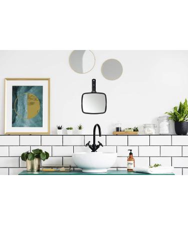 Xnicx Professional Hand Mirror - Barbers Shaving Salon Tool for Travel and Festivals - Compact Black Mirror with Handle - Buy Online on GoSupps.com