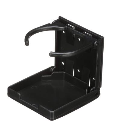 attwood 11654-3 Fold-Up Drink Holder, 1 Rigid Ring, Molded ABS Plastic, 3 7/8-inch H x 3 -Inch W, 7/8-Inch Closed Depth, Black