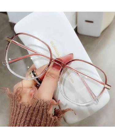 Ellens oversized reading glasses for women and men anti-blue light glasses with a square frame fashionable reading aid visual aid (color: brown size: 2.50) 2.50 Brown