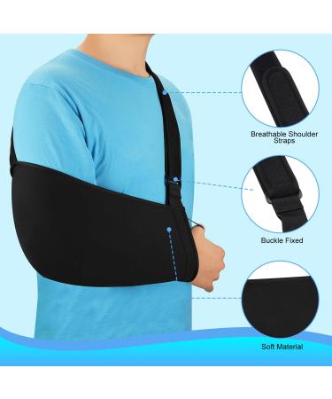 Supregear Arm Sling Shoulder Immobilizer - Adjustable Lightweight Support for Shoulder Injury - Left/Right Arm - Women Men - Black - Buy Online on GoSupps.com