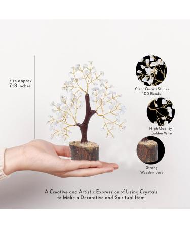 Clear Quartz Crystal Bonsai Money Tree - Healing Housewarming Gift | Manifest Spiritual Gifts - Buy Online on GoSupps.com