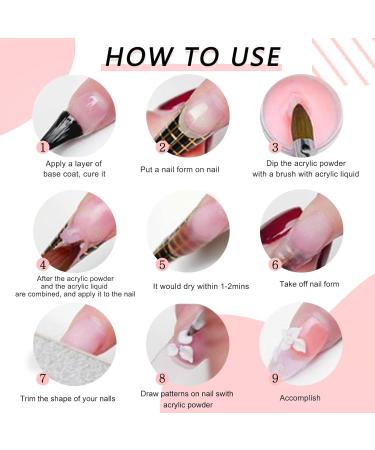 28g Acrylic Nail Powder Set for French Manicure - White, Clear, Black, Nude | HJ-NAP017 (No.12) - Buy Online on GoSupps.com