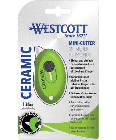 Westcott Mini Utility Ceramic Safety Blade Cutter - Green - Buy Online on GoSupps.com