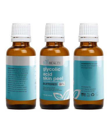 GLYCOLIC Acid 35% Chemical Peel - Buffered AHA for Acne Oily Skin Wrinkles & Blackheads (30ml) - International Shipping Available - Buy Online on GoSupps.com