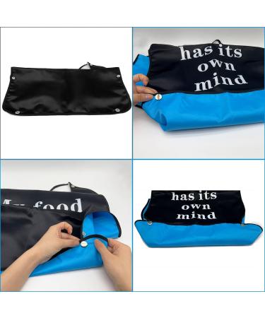 Waterproof Adult Bib with Food Collector - Reusable Dining Clothing Protector for Elderly & Disabled - Black Print Design - Ideal for Daily Meals & Holiday Dinners - Buy Online on GoSupps.com