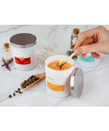 Chakra Abundance Candle Set of 3 with Crystals | Aromatherapy Meditation Yoga & Reiki Gifts | Mindfulness Candle Box - Buy Online on GoSupps.com