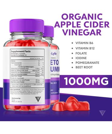 Biolyfe Keto ACV Gummies - Weight Loss Supplement (2 Pack, 120 Gummies) - Buy Online on GoSupps.com