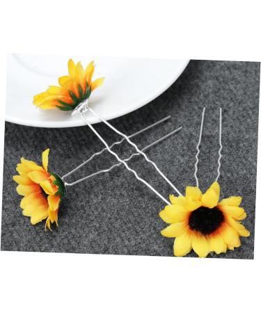 Angoily 4 Sets Hair Barrettes Hair Clip Tiara Sunflower Headband Headress Headgear Seaside Wreath Beach 1 count (Pack of 1) Yellowx2pcs - Buy Online on GoSupps.com