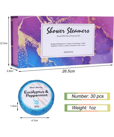 Aromatherapy Shower Steamers Gift Set - 30 Pcs Shower Bombs with Essential Oils for Stress Relief & Relaxation - Perfect Home Spa Gift for Women and Men - Ideal for Birthday and Holiday Gifts - Buy Online on GoSupps.com