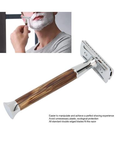 Buy Eco-Friendly Bamboo Double Edge Razor | Plastic-Free Travel Safety Razor for Men - Perfect Shave Without Blade - Buy Online on GoSupps.com