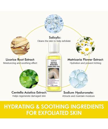 Extra Strong Yellow Peeling Oil | Exfoliating Solution for Body Hands Feet & Face | All Skin Types - 110ML - Buy Online on GoSupps.com