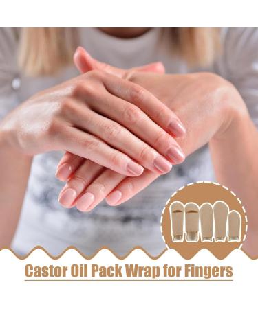 Castor Oil Pack Wrap Kit for Fingers - Reusable Cotton Hand Care for Cracked Hands & Relaxation - Buy Online on GoSupps.com