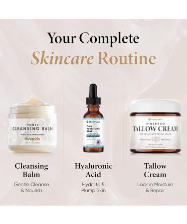 Honeyskin Whipped Tallow and Honey Cream 100% Grass-Fed All Natural Mountain Beef Tallow for Skin Face Moisturizer Nourishing Hydrating Cream for Dry Sensitive Skin Gentle Soothing Care 4oz 4 Ounce (Pack of 1) - Buy Online on GoSupps.com