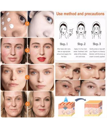 Japanese Vitamin C Makeup Tone Up Cream Five Vitamin C Tone-Up Cream Moisturizing Brightening Concealer Smooth Lightweight Long Lasting Moisturizer Face Serum for All Skin Type (3PCS) - Buy Online on GoSupps.com