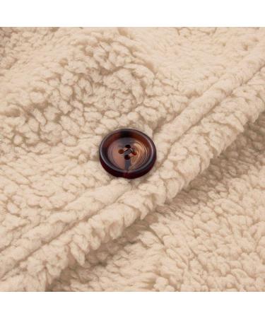 Hanxiulin Fleece Plush Jacket for Women | Warm Zipper Wool Coat | Lightweight Hooded Winter Jacket | 3XL Khaki Outdoor Tops - Buy Online on GoSupps.com