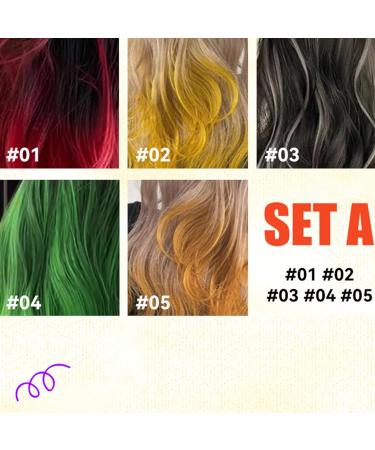 Washable Hair Dye - Temporary Hair Color for Dark Hair 5 Pack | Temporary Hair Dye Hair Coloring Chalk Washable Color Instant Hair Cream for Concert - Buy Online on GoSupps.com