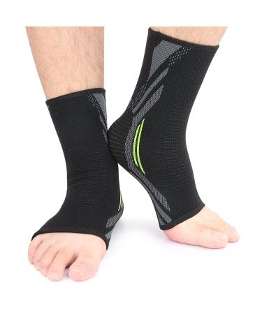 Ankle Support Brace for Women & Men | Compression Sleeve for Plantar Fasciitis & Sprained Ankle Relief | Medium - 1 Pair - Buy Online on GoSupps.com