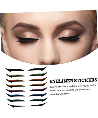OHPHCALL 36 Pairs Glitter Eyeliner Double Eyelid Sticker Self- Adhesive Eye Line Strip Adhesive Stickers 1 count (Pack of 1) Assorted Color - Buy Online on GoSupps.com