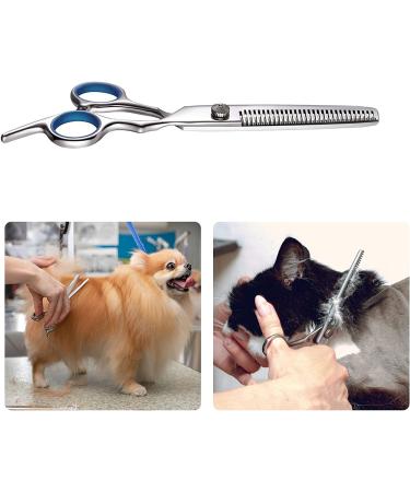 Pogeair 6-in-1 Safety Round Head Stainless Steel Dog Grooming Scissors Kit - Heavy Duty Titanium Coated Pet Grooming Scissors for Dogs, Cats & Other Pets - Buy Online on GoSupps.com